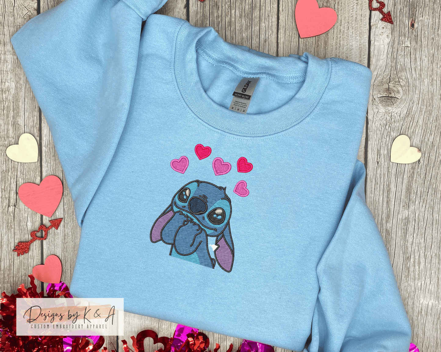 Stitch Heart Embroidered Crewneck