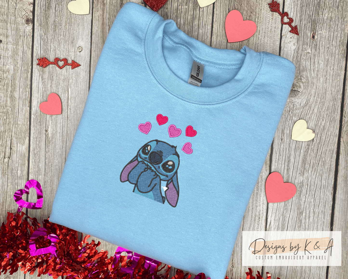 Stitch Heart Embroidered Crewneck