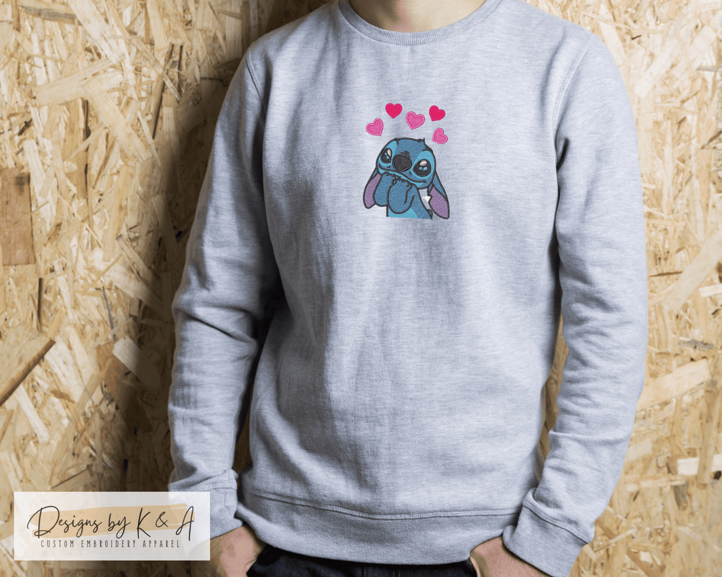 Stitch Heart Embroidered Crewneck