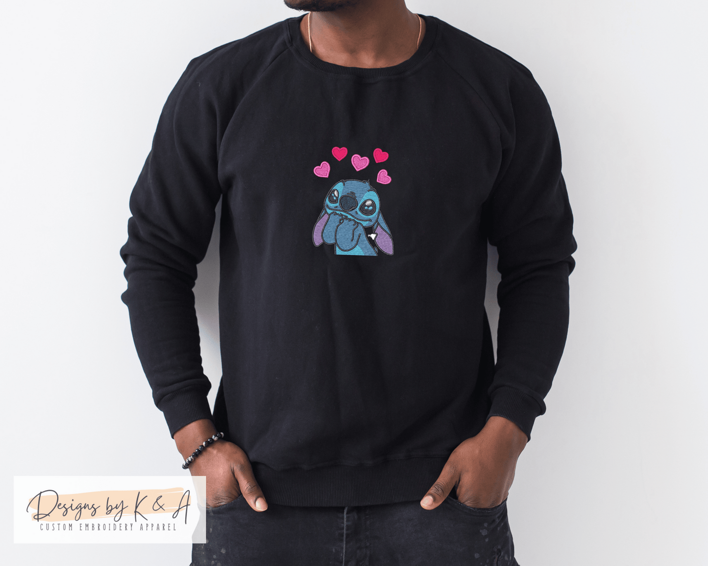 Stitch Heart Embroidered Crewneck